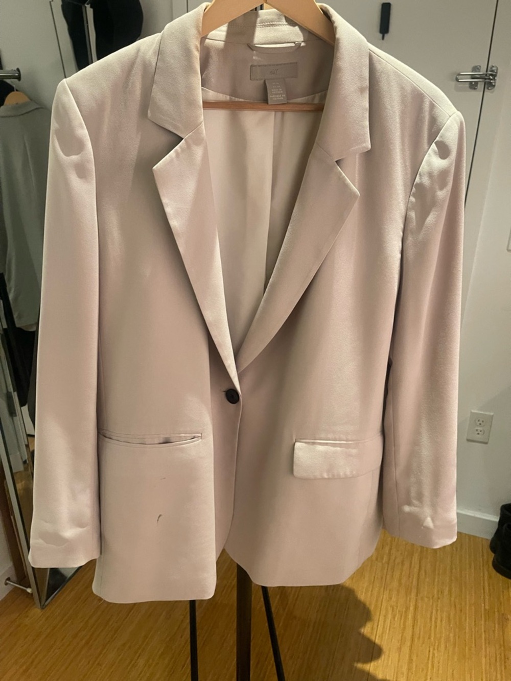 H&M Pale khaki Single-Button Blazer